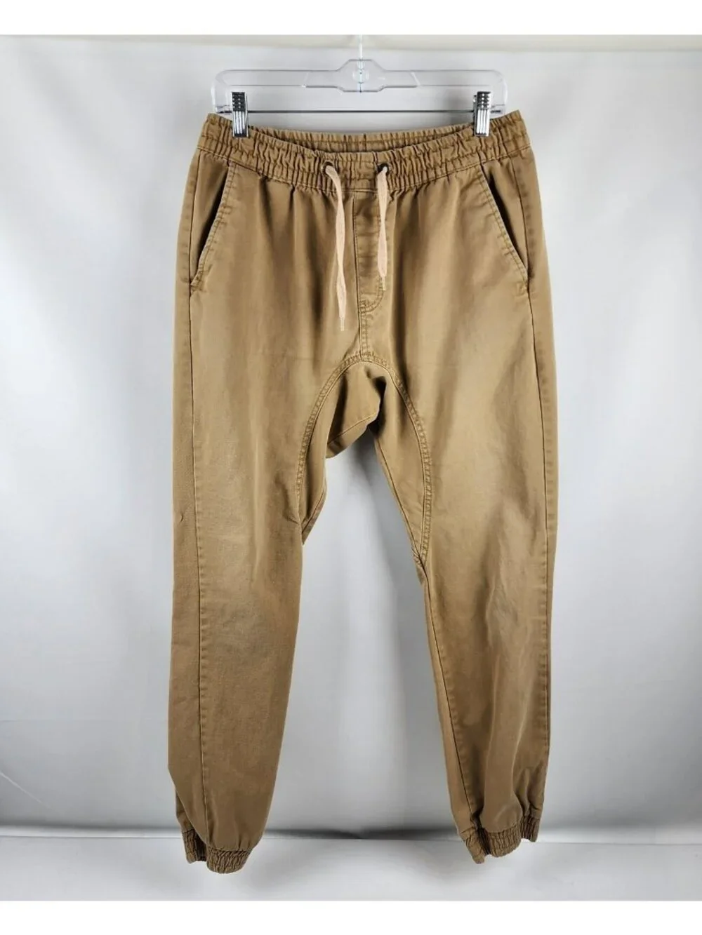 Southpole Pants Mens Medium Tan Joggers Elastic Waist Drawstring 32x30